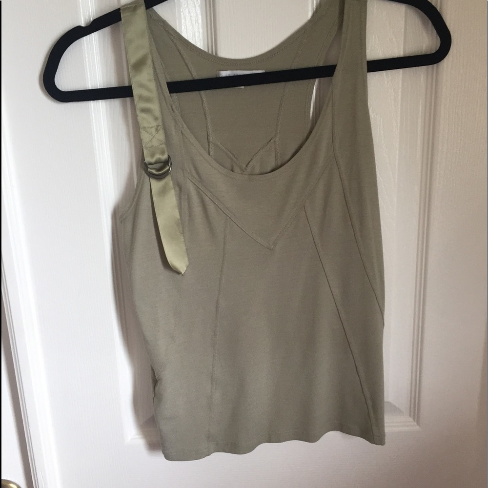 BRAZILIAN KHAKI TOP WITH ELASTANE
